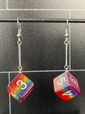 Rainbow Dice Earring