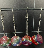 Rainbow Dice Earring