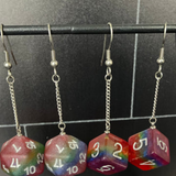 Rainbow Dice Earring