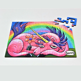 Geometric Puzzle "Unicorn with Flower"