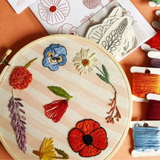 Wildflower Design Embroidery Peel and Stick Patterns