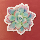 Pastel Succulent Waterproof Sticker