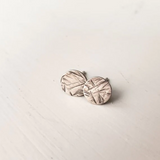 Textured Silver Stud Earrings