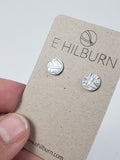 Textured Silver Stud Earrings