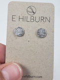 Textured Silver Stud Earrings