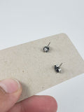 Textured Silver Stud Earrings