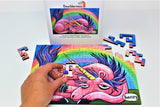 Geometric Puzzle "Unicorn with Flower"